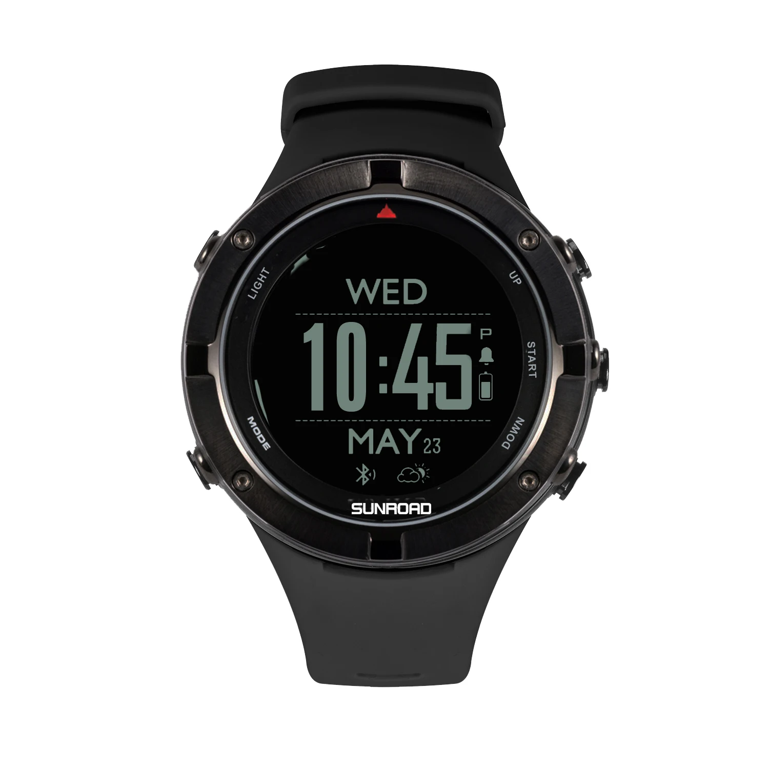 SUNROAD цифровой Смарт Для мужчин часы сердечного ритма GPS высотомер барометр компас