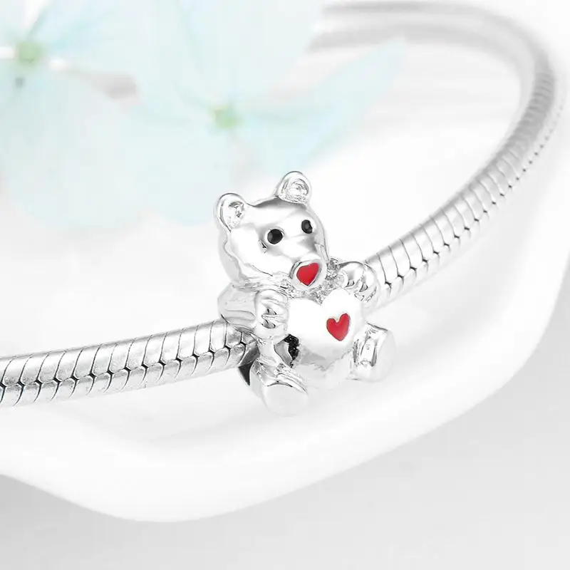 Стерлинговое Серебро 925 пробы красочные эмалированные квадратные Радужный Шарм