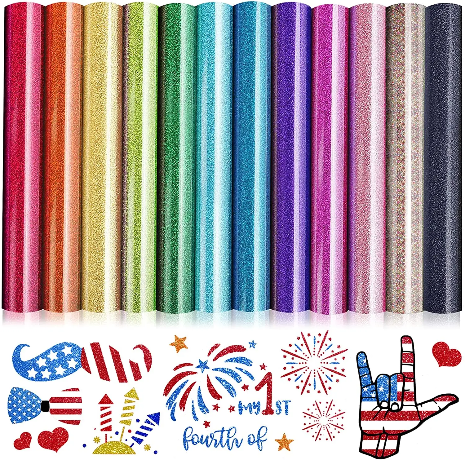 

Fast delivery 2023 new 1 roll 10 "/12 "x 17 '/ 25/30cmx500cm Glitter heat transfer vinyl iron on DIY clothing