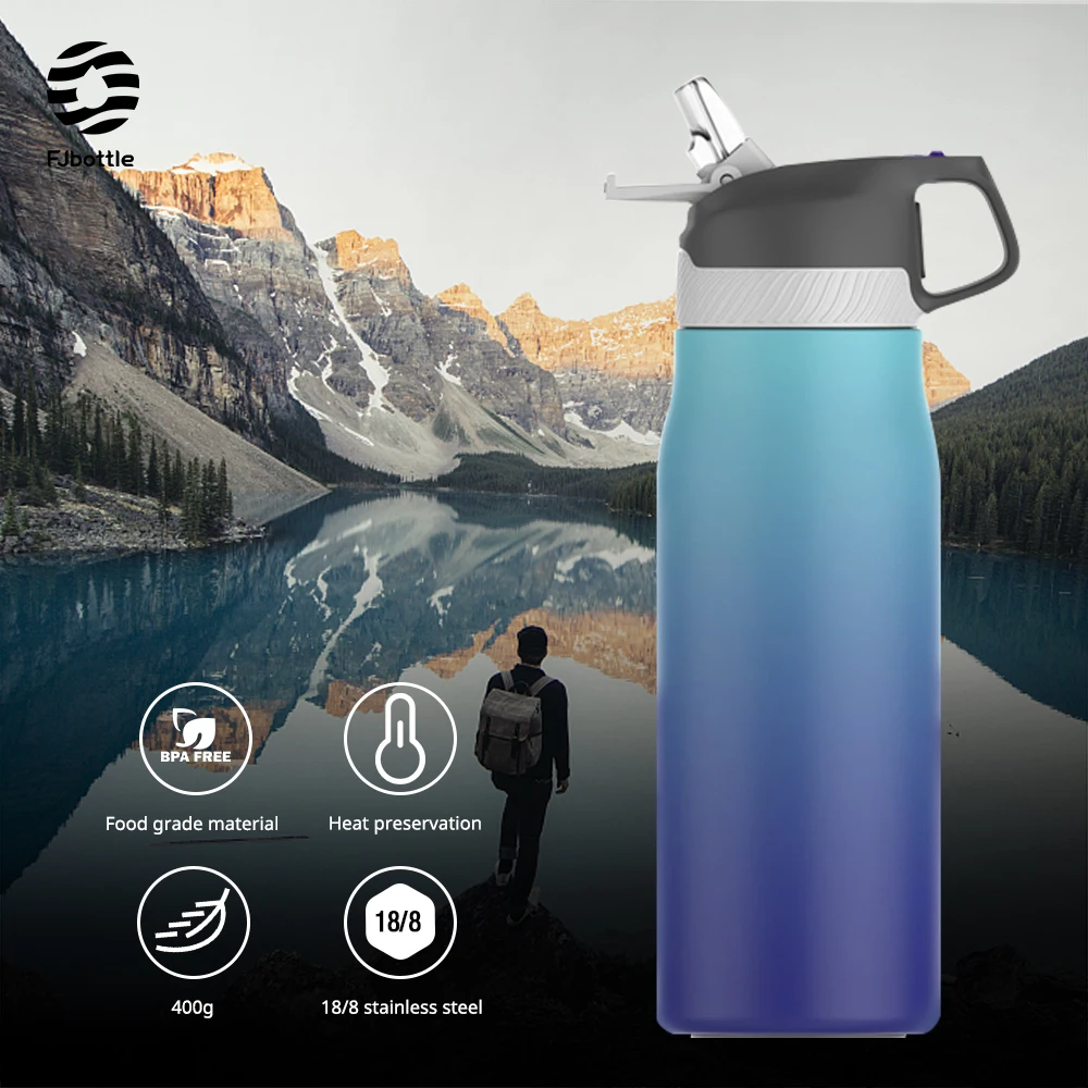 Fjbottle Thermos Double Insulated Water Bottle 316 Stainless Steel Thermal Flask A Sippy Vacuum Cup for Sports Keep Cold And Hot