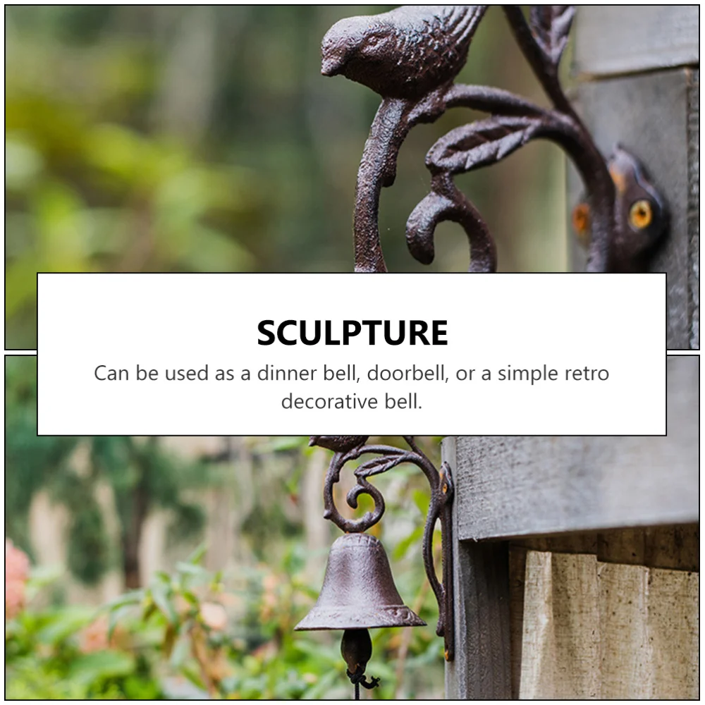 

1Pc Cast Iron Doorbell Cast Iron Wall Bell Rustic Style Door Ornament Gift