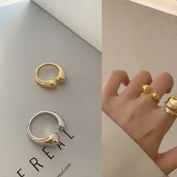 trendy water drop open rings for women girls gold exquisite charm ring simple finger ring party gift fashion jewelry adjustable