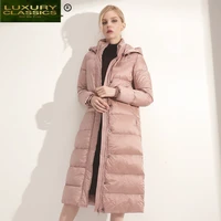Warm Brand Down Thick Parka Women Duck Down Jacket Female Winter Coat Hooded Woman 2021 Fashion Long Overcoat Hiver 91241