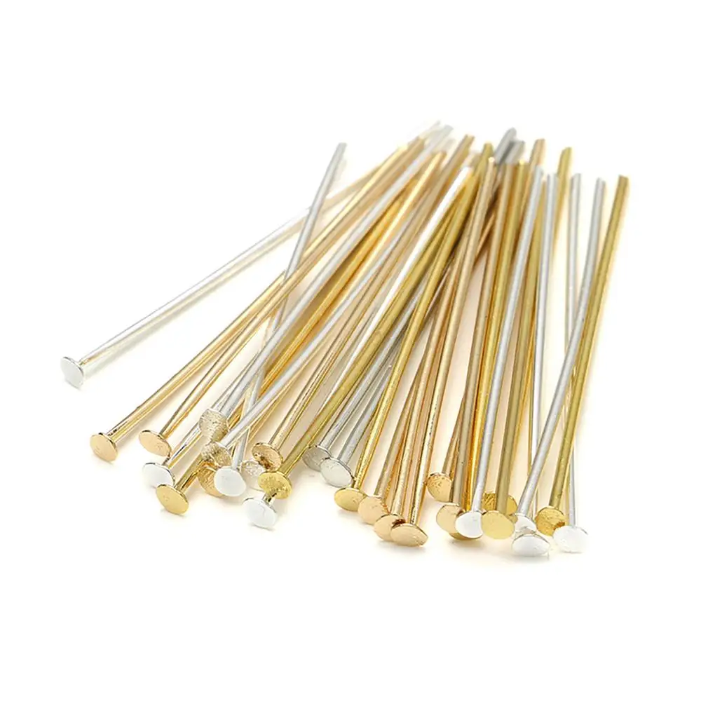 

Flat Head Pins 16mm 20mm 30mm 35mm 40mm 50mm T-shape Pins Findings Headpins For Jewelry Making DIY Supplies Accessories Wholesal
