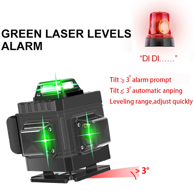 Professional 16 Line 4D laser level 360 Vertical And Horizontal Laser Level Self-leveling Cross with outdoor | Инструменты