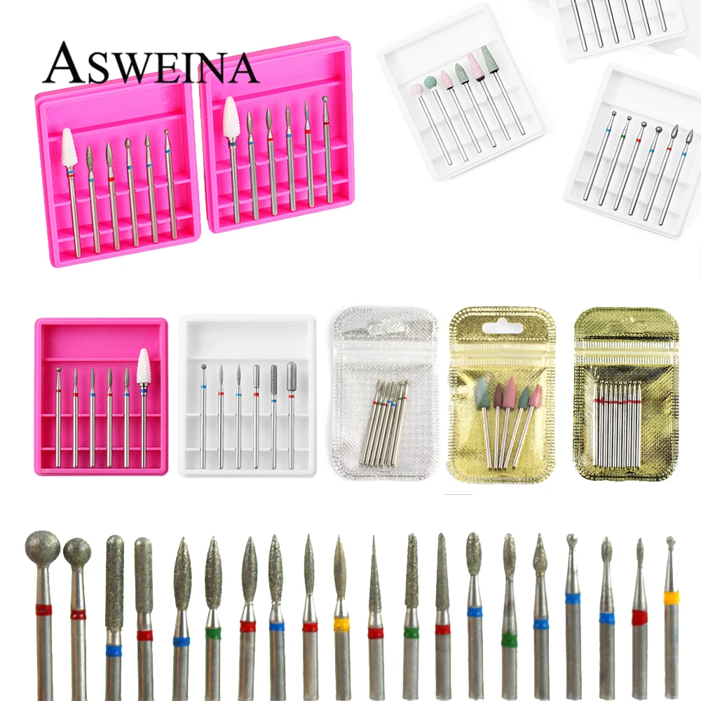 Набор керамических фрез для маникюра электрические фрезы алмазные инструменты