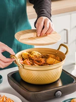 household small soup pot binaural yukihira pan single cooking noodle pot milk pot instant noodle pot stew pan induction cooker