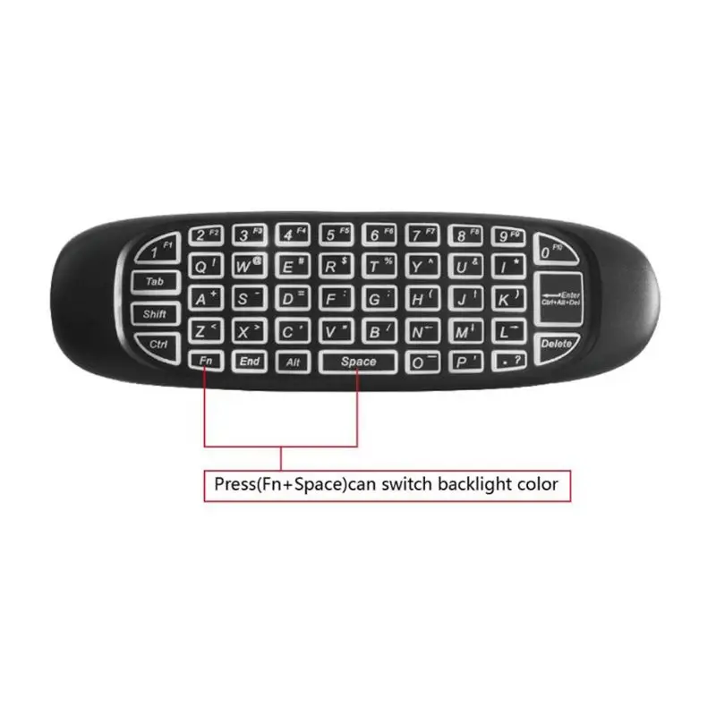 C120 RGB 7 подсветка Fly Air Mouse беспроводная клавиатура с подсветкой 2 4G дистанционное