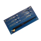 Деревянная ручка-держатель для каллиграфии манга в стиле ретро, с 6 перьями, набор для надписи, перьевые ручки, канцелярские принадлежности для письма