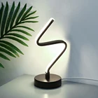 Современный дизайн светодиодный спиральный светильник изогнутая акриловая настольная лампа спальня прикроватная лампа ночсветильник для спальни Гостиная Декор