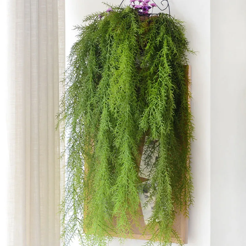 Зеленое Длинное искусственное растение Канадская сосна цветочная гирлянда