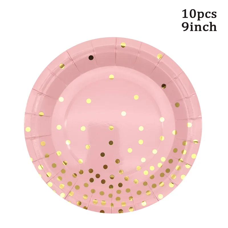 Столовые салфетки в розовую точку скатерть одноразовая посуда для девочек дня