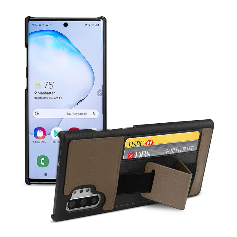 Многофункциональная сумка из натуральной коровьей кожи для samsung Galaxy Note 10 Plus, чехол-кошелек с отделениями для карт, флип-чехол Note 10