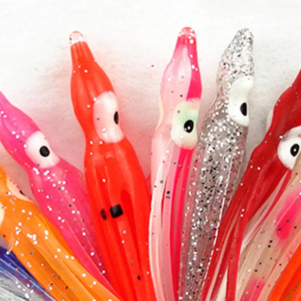 50 шт. (4 см) для рыбалки мягкие блесны на удочку Глава приманки резиновые Кальмар