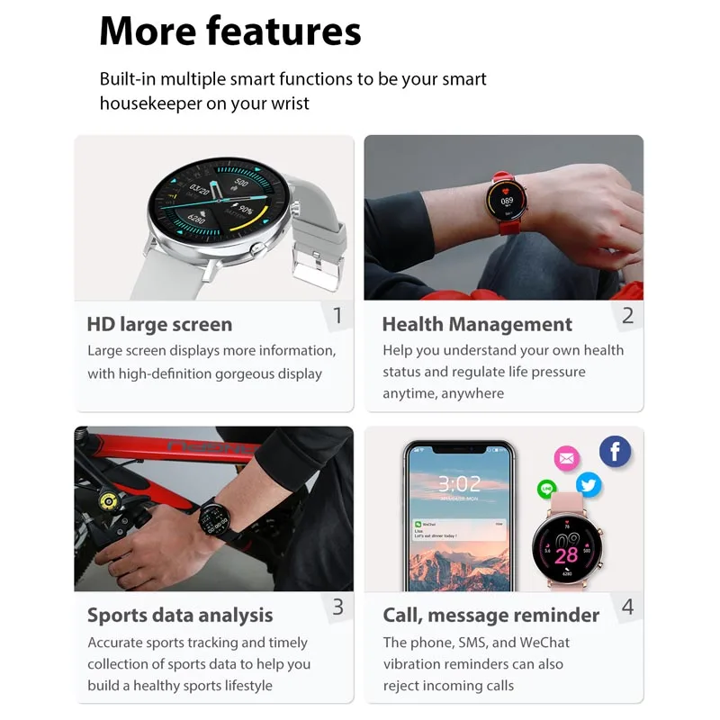 

GW33 Smart Watch Bluetooth Call HD Screen Heart Rate ECG + PPG Monitor Sleep Tracker Smart Bracelet Waterproof for IOS Android