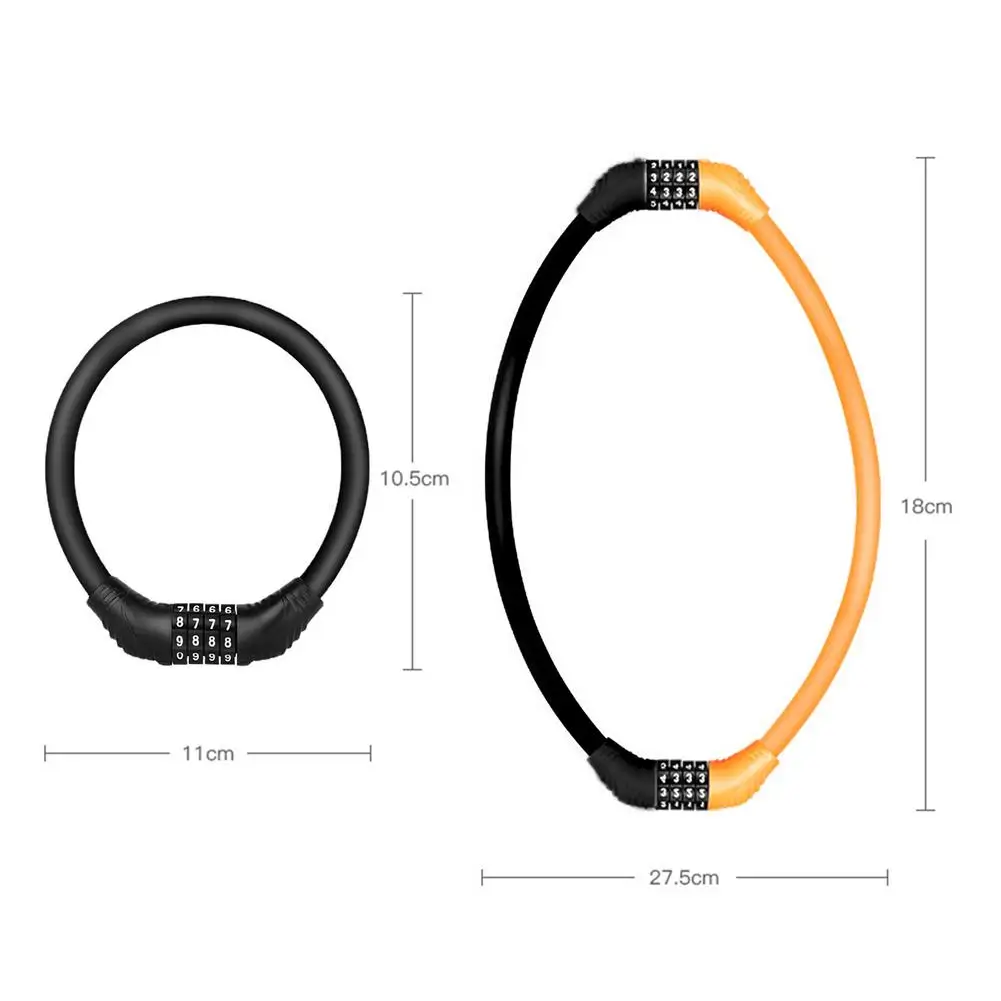 

Mountain Bike Anti-theft Safety Lock Portable Fixed Code Lock Outdoor Bicycle Lock Ring Cycling Bicycle Accessories