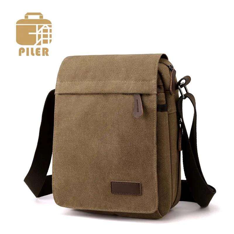 Винтажные холщовые мужские сумки на плечо Повседневная сумка мужская деловая