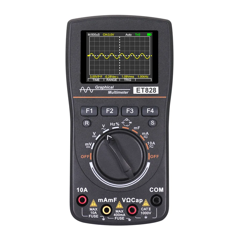 

Upgraded MUSTOOL ET828 2 In 1 HD Intelligent Digital Multimeter Graphical Oscilloscope 2.5Msps Sampling Rate Electronic Test
