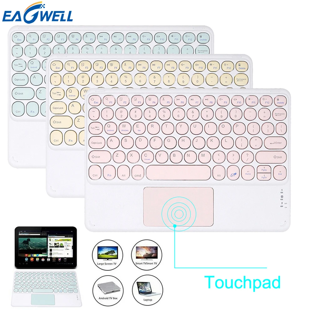 Беспроводная клавиатура Bluetooth с тачпадом 10 дюймовая для планшета Android легкая
