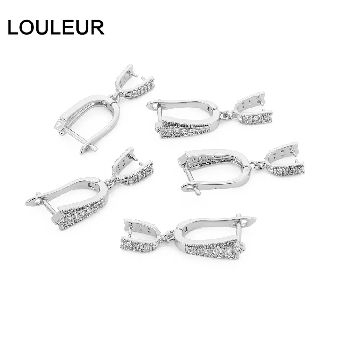 Louleur, 2 шт./лот, u-образные серьги в форме листа, крючок для женщин, сделай сам, серьги, модные ювелирные аксессуары, серьги, застежки, крючки