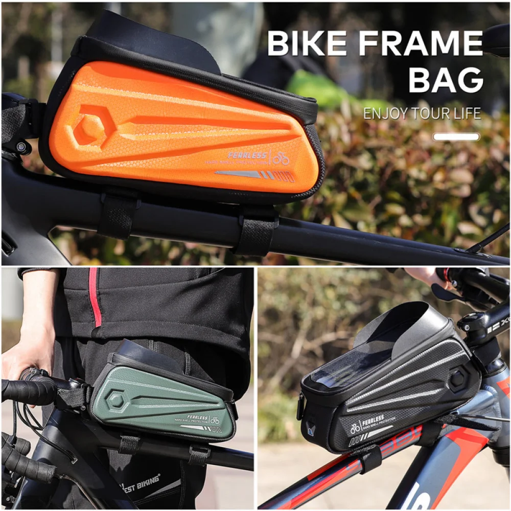 

Bike Bag Eva Hard Shell Front Beam Bag Phone Waterproof Top Tube Bag Mountain Bike Riding Equipment