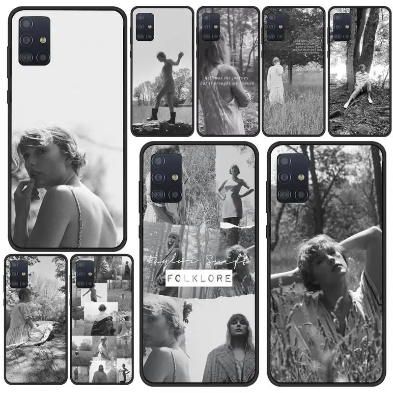 

Taylor Folklore Singer Swifts Phone Case For Samsung S21 S6 S7 Edge S8 S9 S10 S20 Ultra 5G Plus Cover Fundas Coque