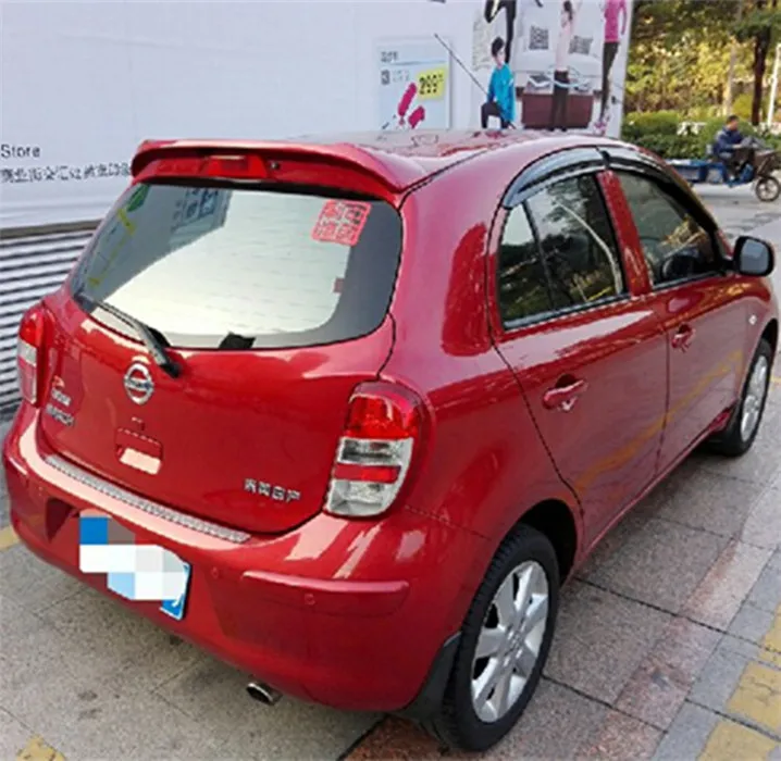 Спойлер для Nissan March высококачественный спойлер из АБС-материала заднего крыла
