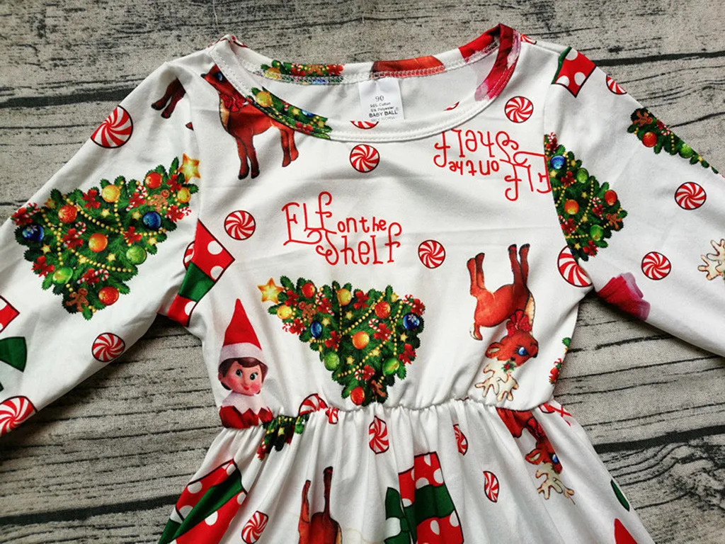 Платье для девочки SAGACE рождественское праздвечерние платье принцессы с длинным