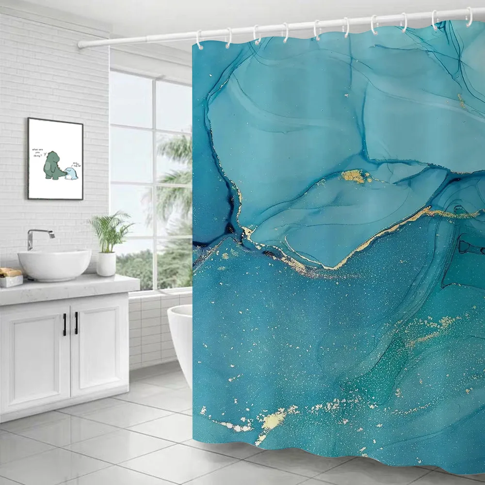 

Bestselling Nordic Style Print Shower Curtain Set Hook Home Decoration Bathroom Curtains Bathroom Accessories Set Shower Curtain