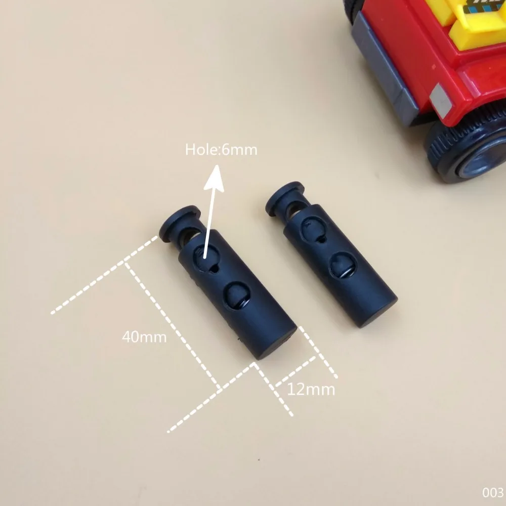 Высокое качество 6 мм черный двойные глаза жгутовые застежки круглый тумблер