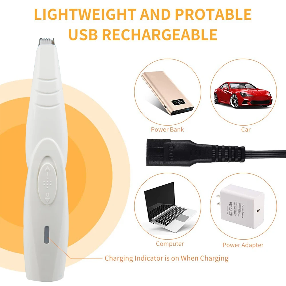 

Pet Grooming Machine Dog Cat Hair Trimmer Electrical USB Rechargeable Pets Clippers Pet Foot Butt Ear Eyes Hair Remover Cutter