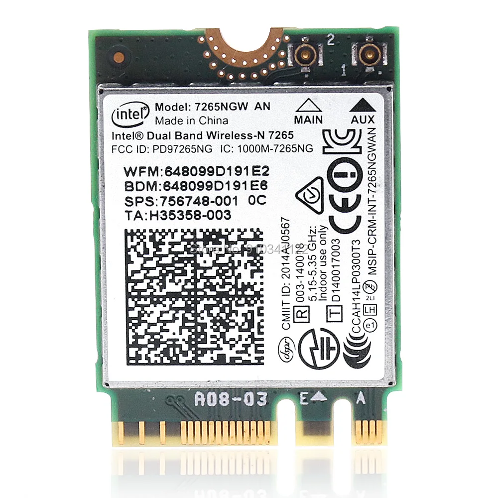 Подлинная беспроводная WiFi карта Dual Band 7265NGW AN 756748 001 для HP elitewood 802 11|Сетевые карты| |
