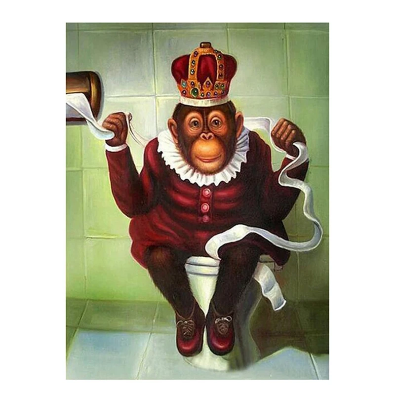 

Алмазная живопись «сделай сам», красная одежда, обезьяна, вышивка крестиком, мозаика, алмазная вышивка, полностью Алмазная мозаика, круглые ...