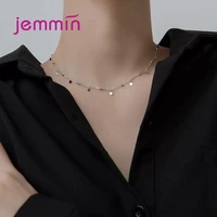 korean trend exquisite 925 sterling silver beads chain choker necklaces women girls jewelry collares collier ketting