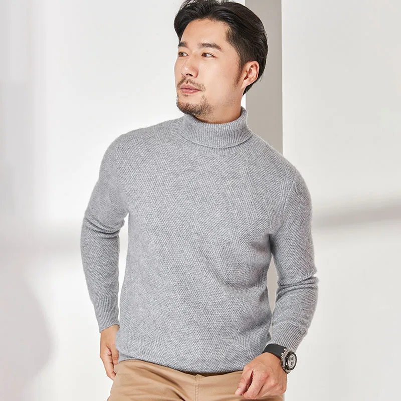 

New Arrival High Quality Winter Woolen Fashion Men Thickened Casual Pullover Turtleneck Computer Knitted Sweater Size S-XL2XL3XL