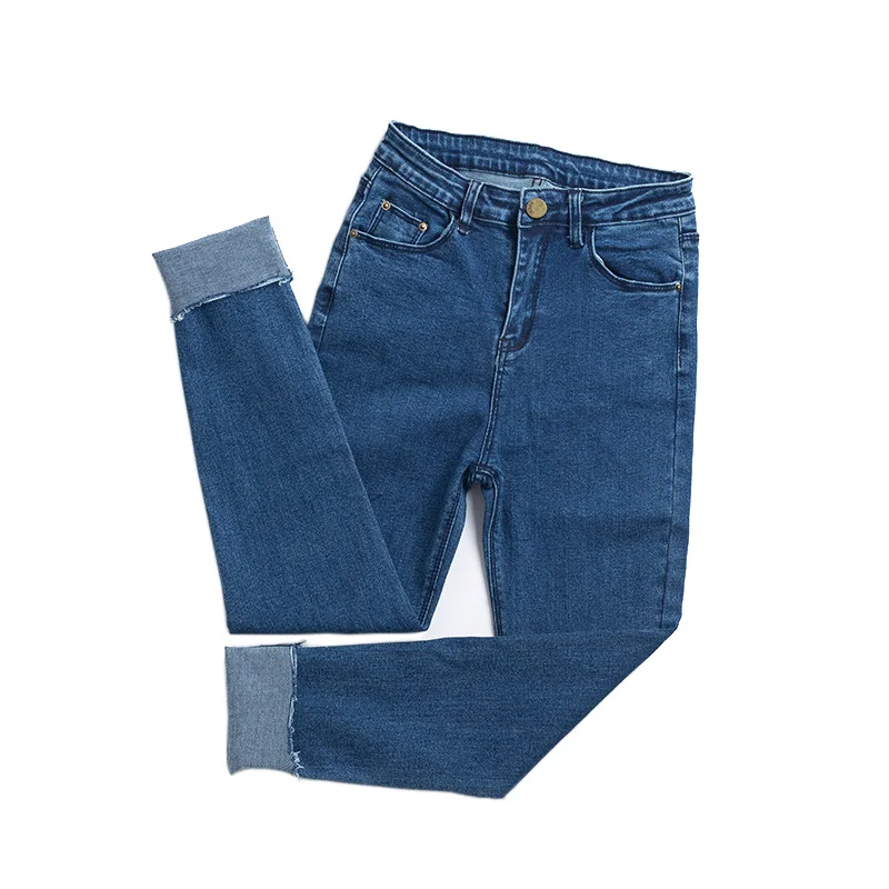 Новинка обтягивающие джинсы стрейч с высокой талией женские потертые винтажные