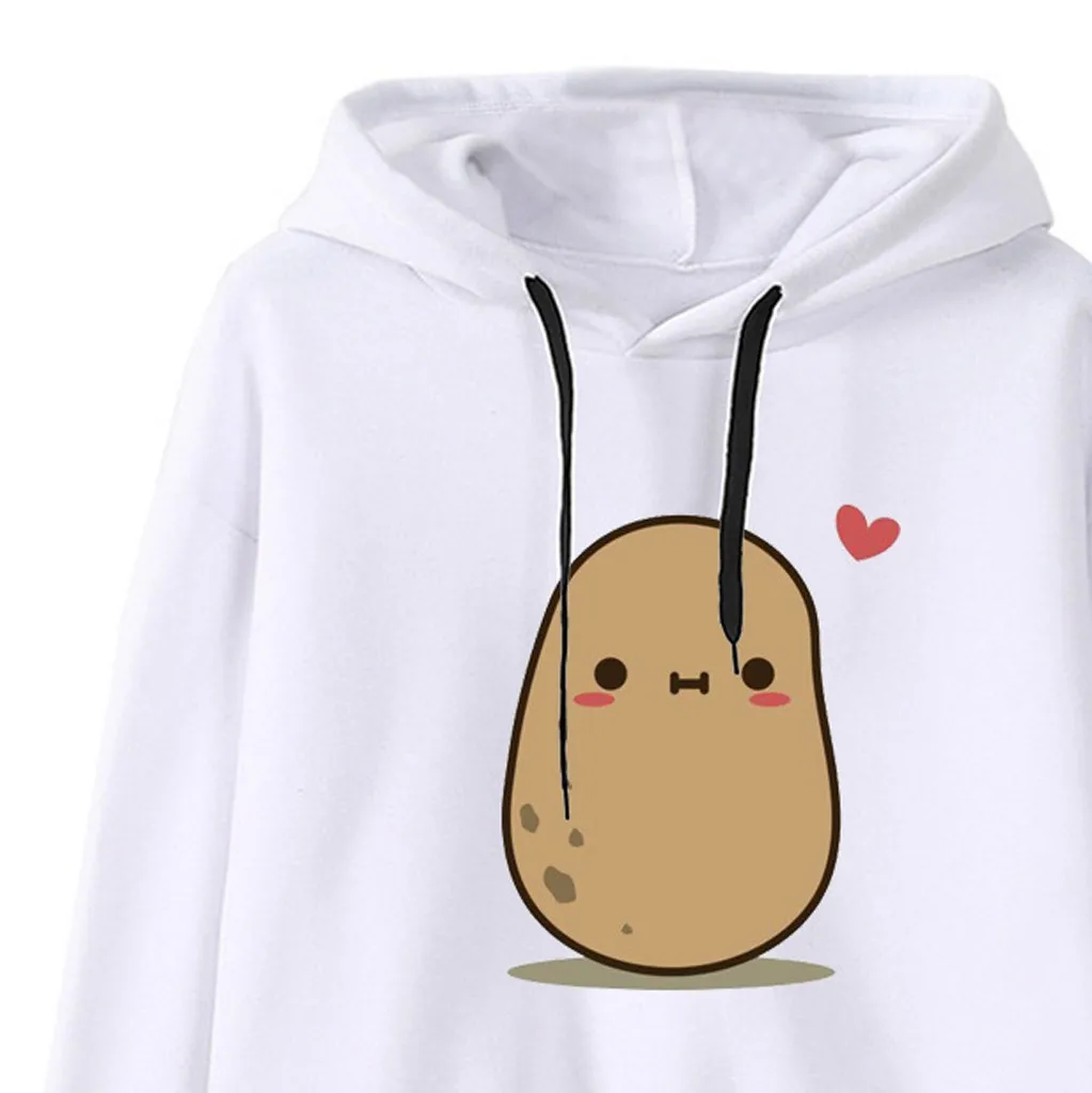 Fashion Women Sweetshirts Casual Loose Kawaii Clothes Long Sleeve Striped Print Hoodies Women Ladies Tops polerones de muje
