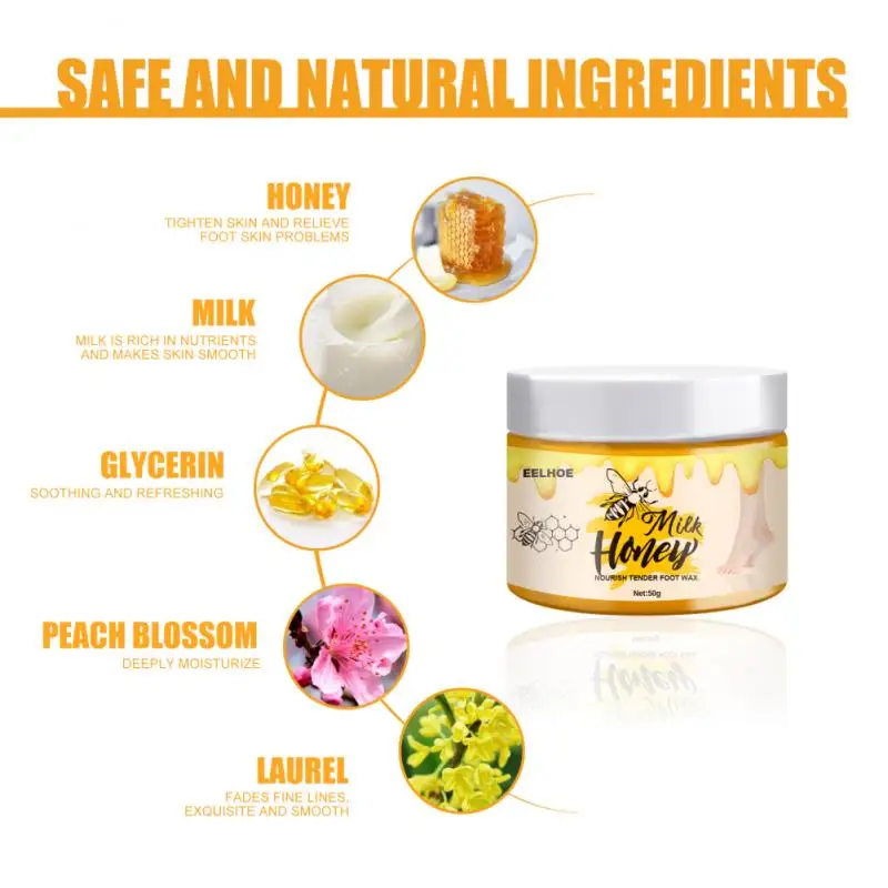 

1 шт., воск для ног, отшелушивающий, отбеливающий, увлажняющий, питающий кожу стоп TSLM1