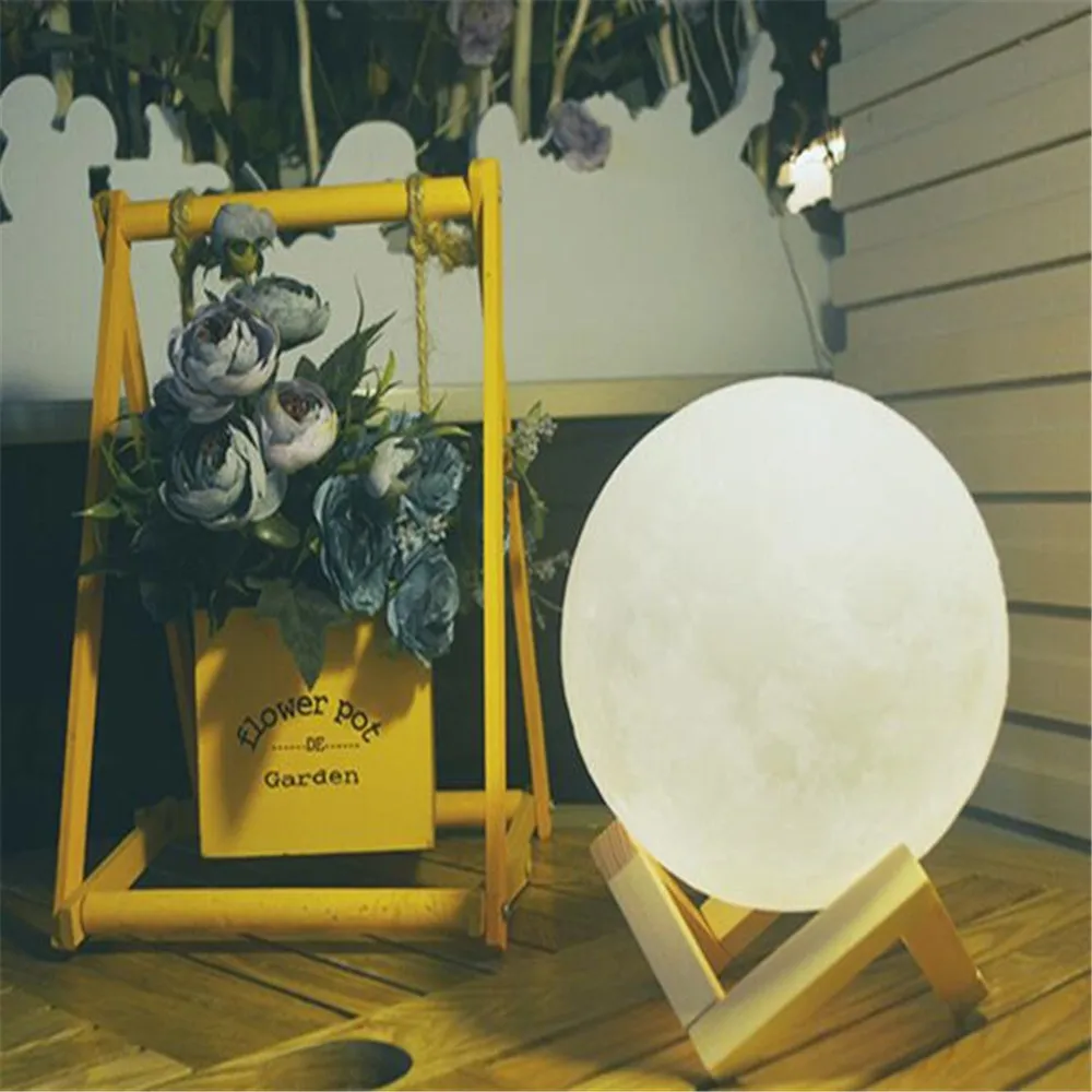 USB Перезаряжаемый ночной Светильник 3D печать луна лампа фото на заказ изменение