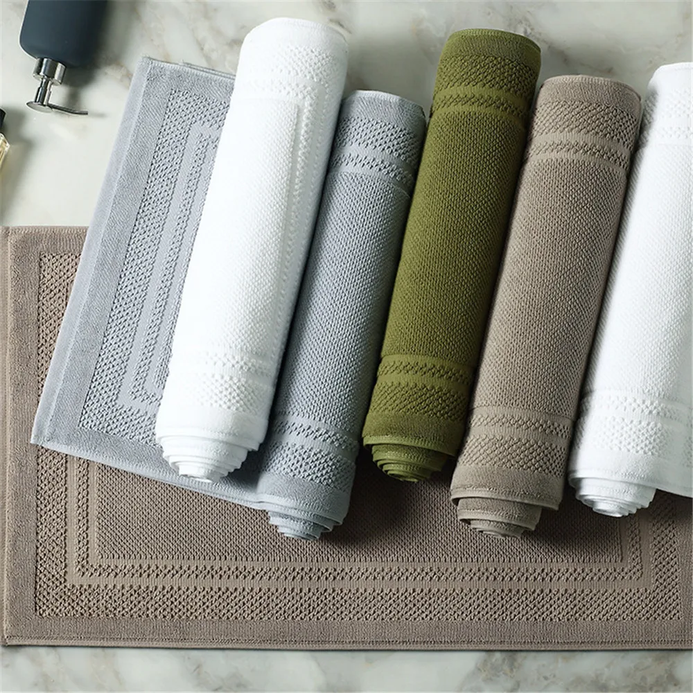 Полотенца для ванной с геометрическим принтом хлопковый нескользящий коврик в
