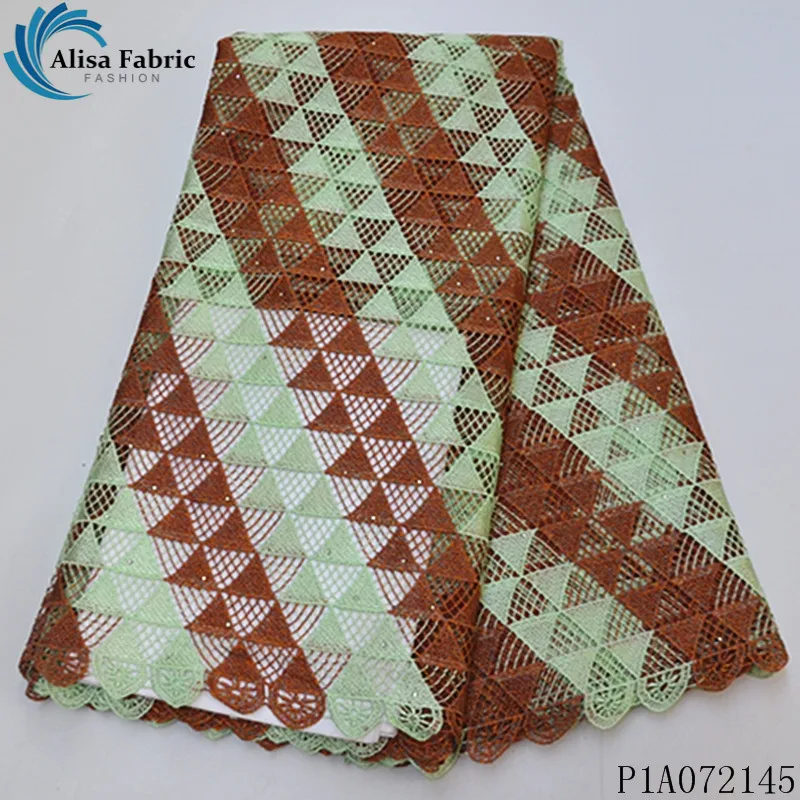 Новейшая двухцветная саржа Alisa высококачественное нигерийское гипюровое