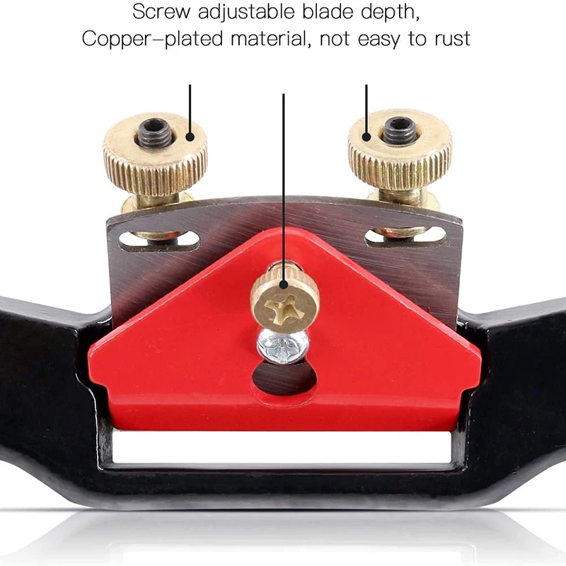 

HOT-2 Pcs 10 inch Adjustable Spokeshave with Flat Base Metal Blade Wood Working Hand Tool for Craft Wood Carver Woodworking