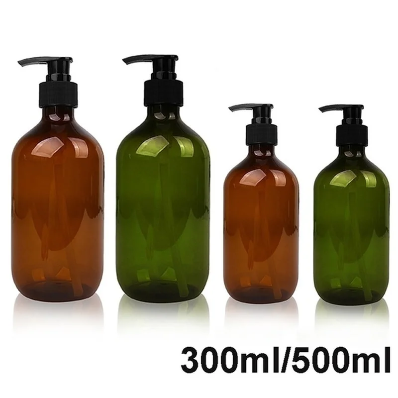 300ml/500ml portable l lotion shampoo shower gel soap dispenser air bath pump bottle French