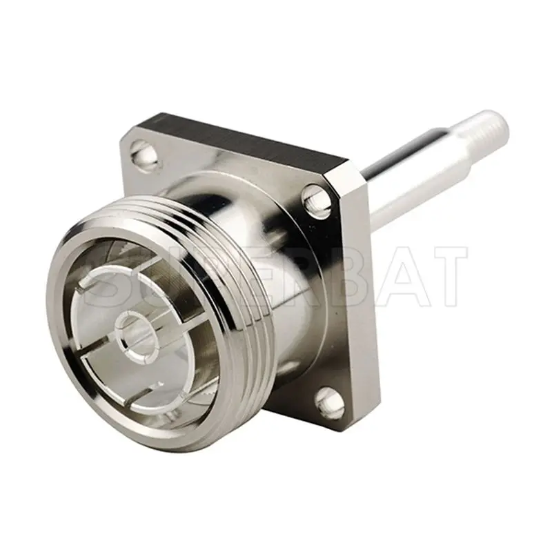Superbat 7/16 Din Female Panel Mount with Long Extended pin for RG402,.141 Semi Rigid Cable