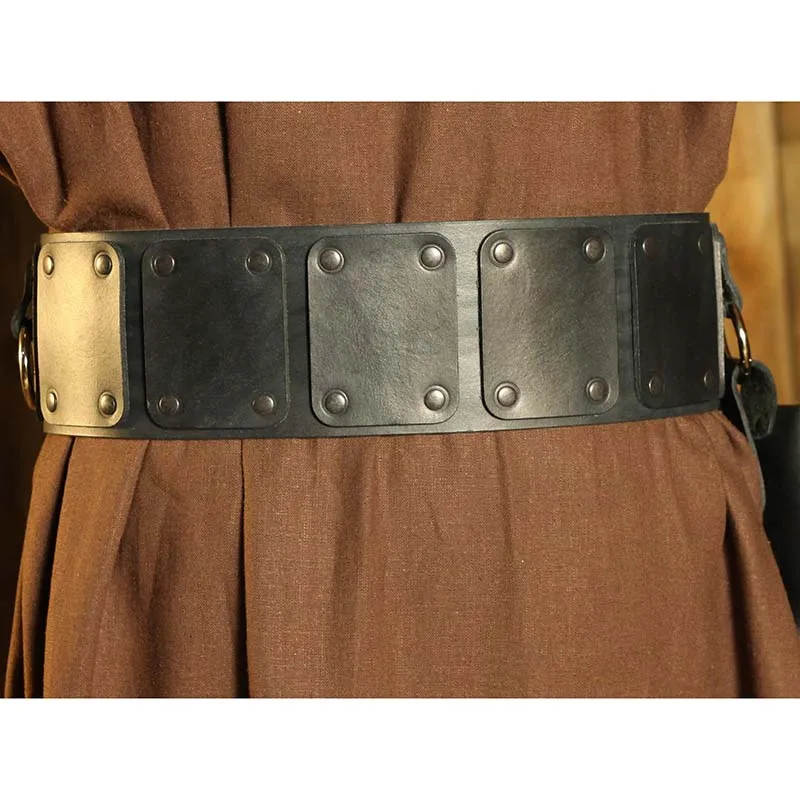 Ремень мужской средневековый широкий в стиле стимпанк для косплея | Тематическая