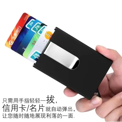 Нержавеющая сталь кредитной держатель для карт Для Мужчин Тонкая