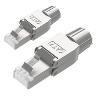 2 pcs for rj45 cat7 connectors tool free shielded toolless modular network plug for installation cable