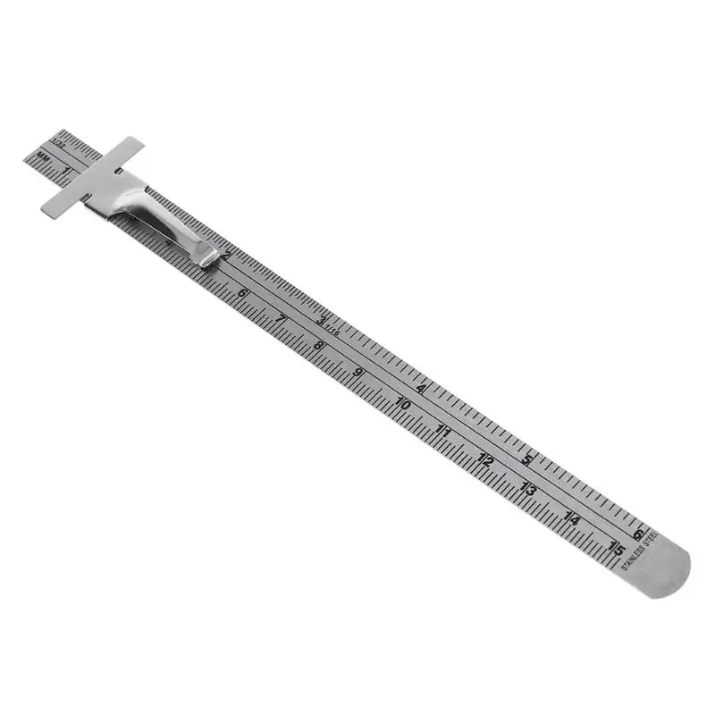

New 6" Stainless Steel Pocket Rule Handy Ruler with inch 1/32" mm/metric Graduations Measurement Analysis Instruments