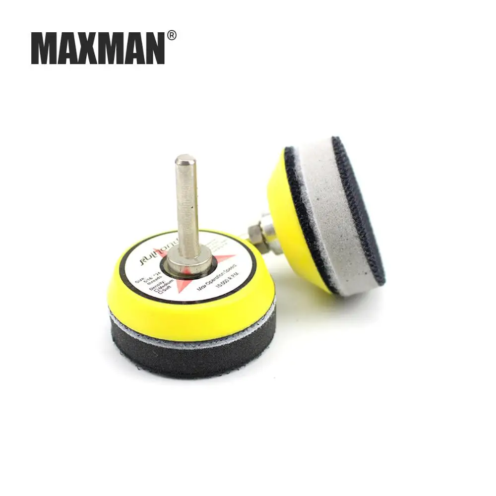 MAXMAN 1 набор из 2 дюймов(50 мм) Мягкая/Жесткая губка интерфейс Pad+ 6 мм лоток для липучки песочный болгарка шлифовальный круг