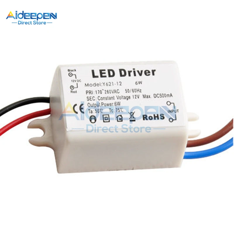 DC 12V 6 Вт 10 Вт 12 Вт, 18 Вт, 30 Вт, 40 Вт, 50/60Hz Светодиодный драйвер Трансформатор высокое качество Питание адаптер для Светодиодный светильник Светодиодные ленты светильники